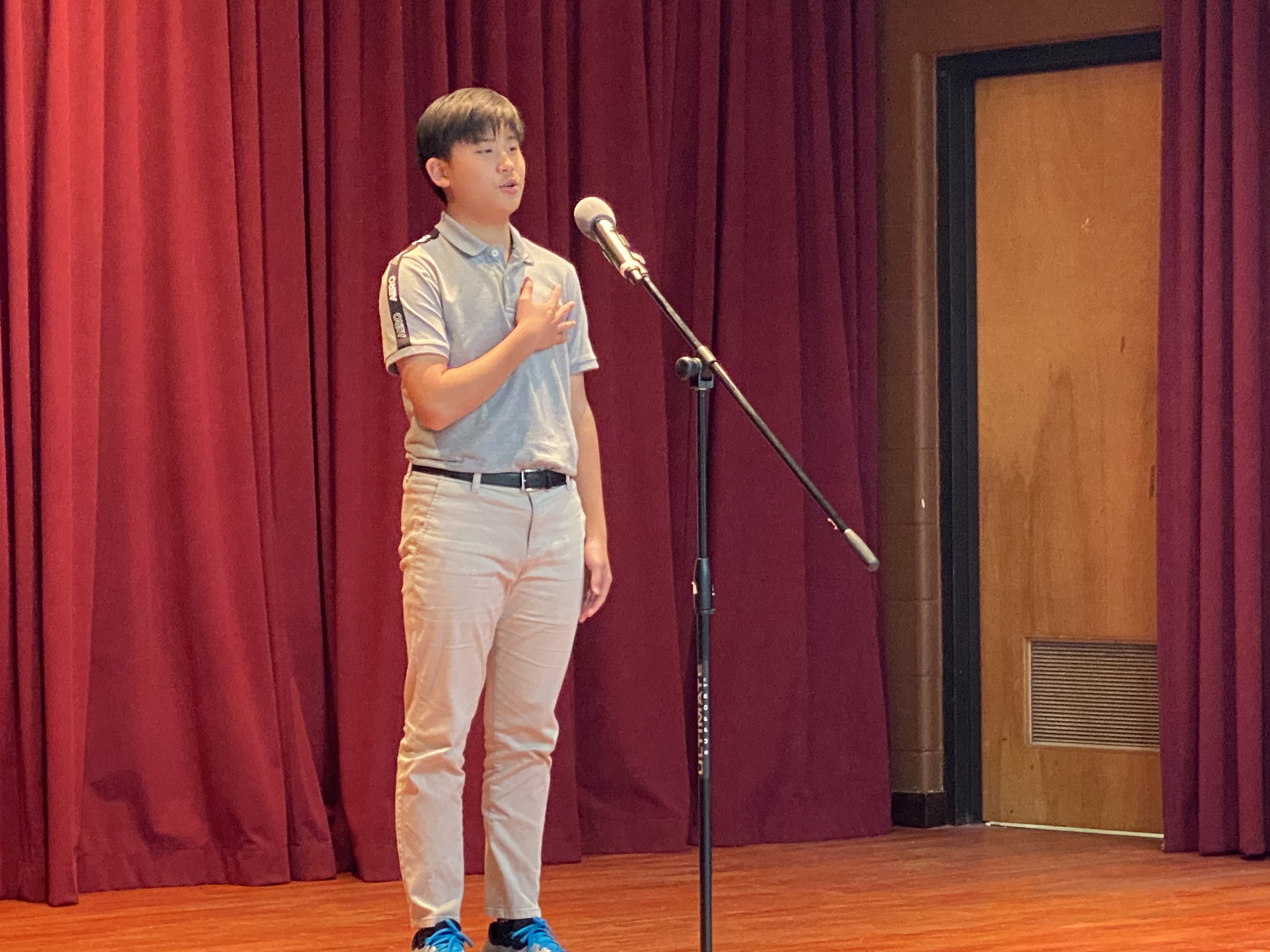 演講比賽進行中Heritage Group參賽者