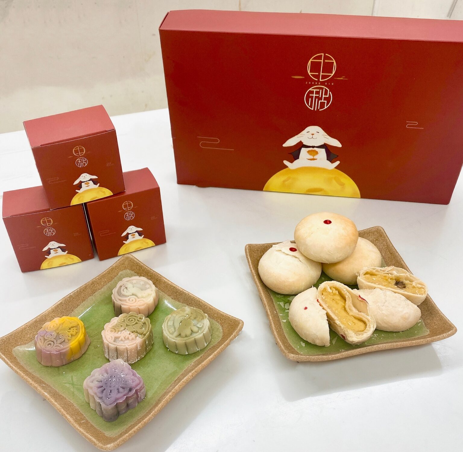 綠豆椪及彩色冰皮月餅