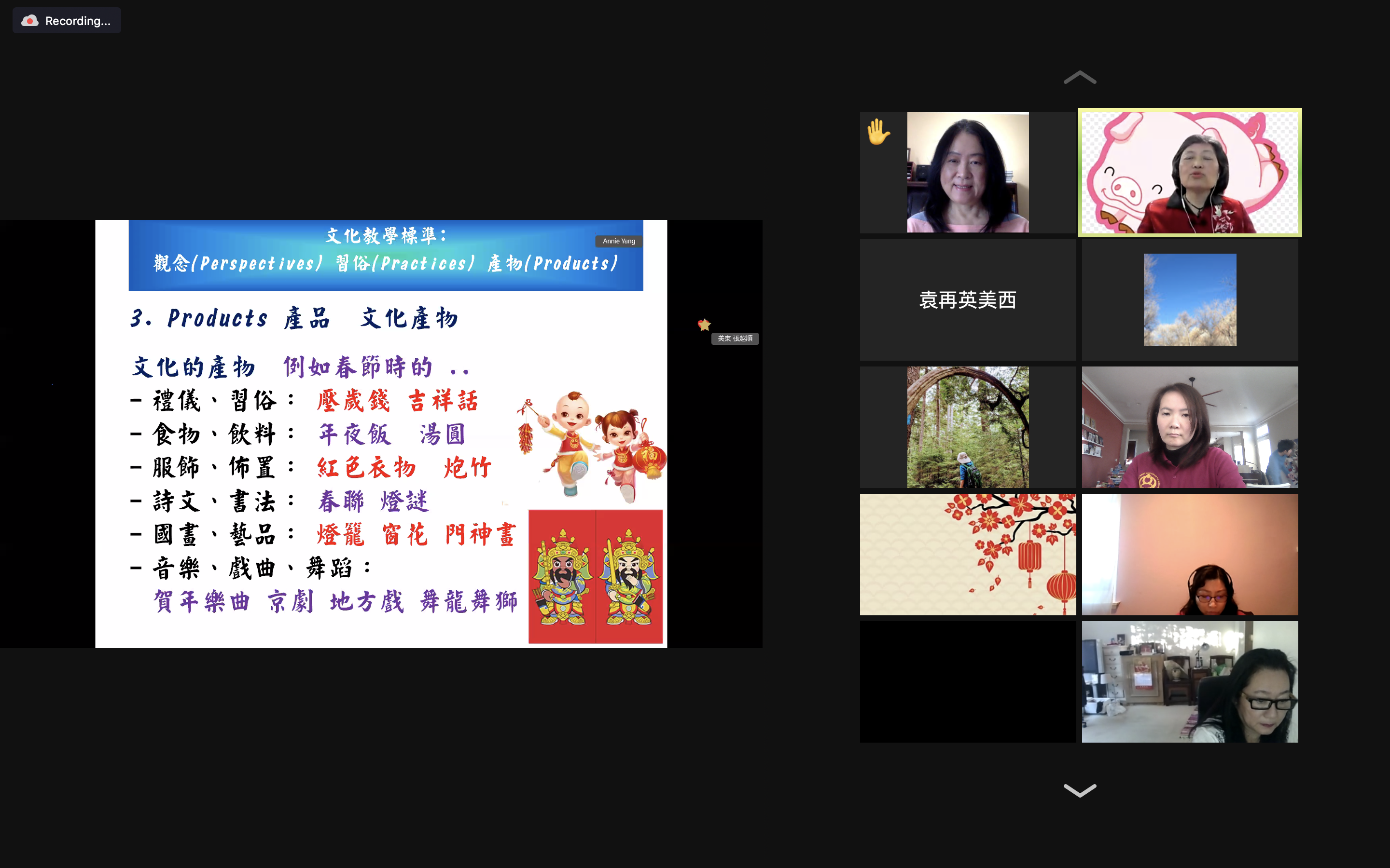 文化教學標準—Products 