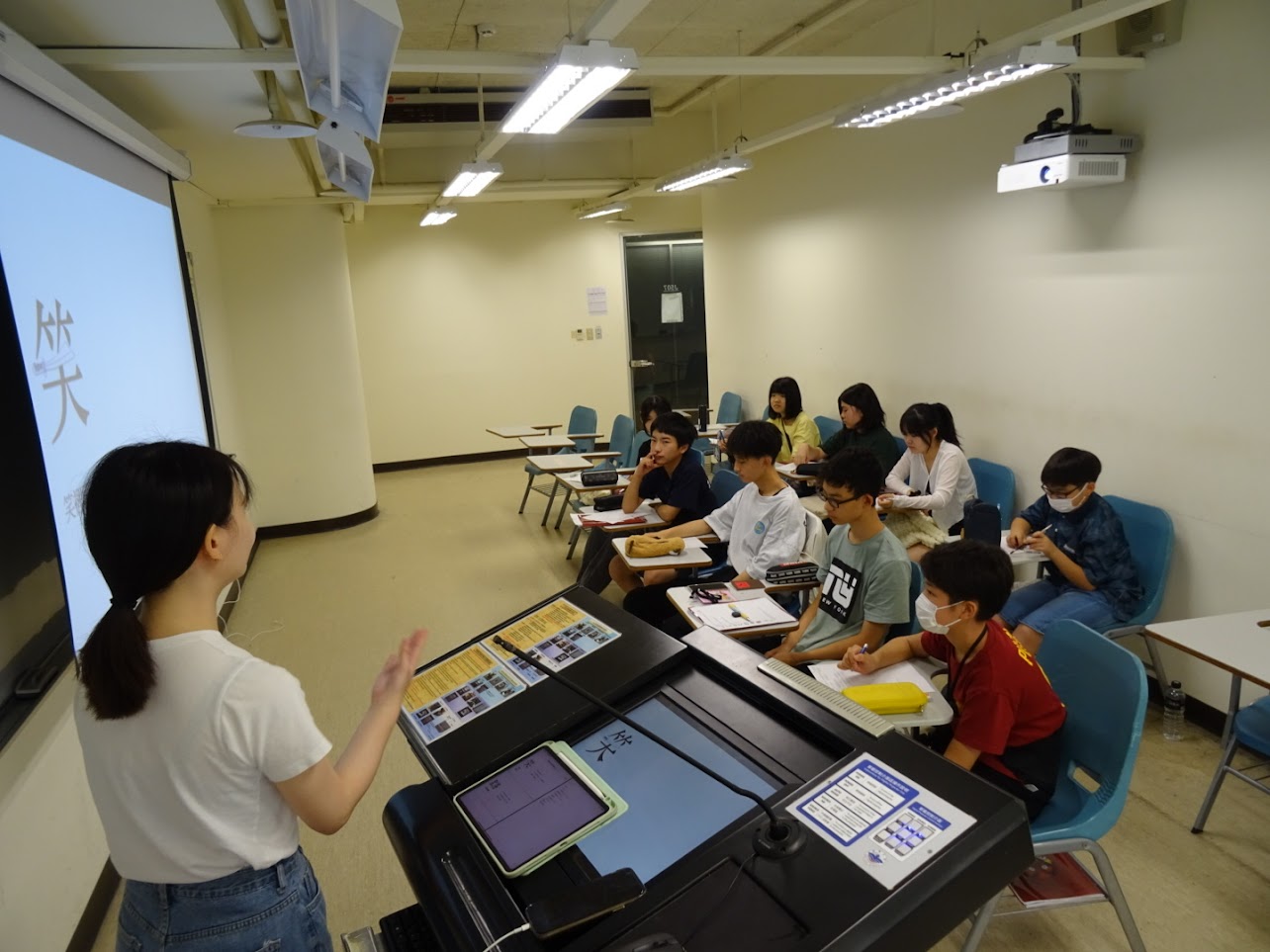 在銘傳大學接受華語文課程