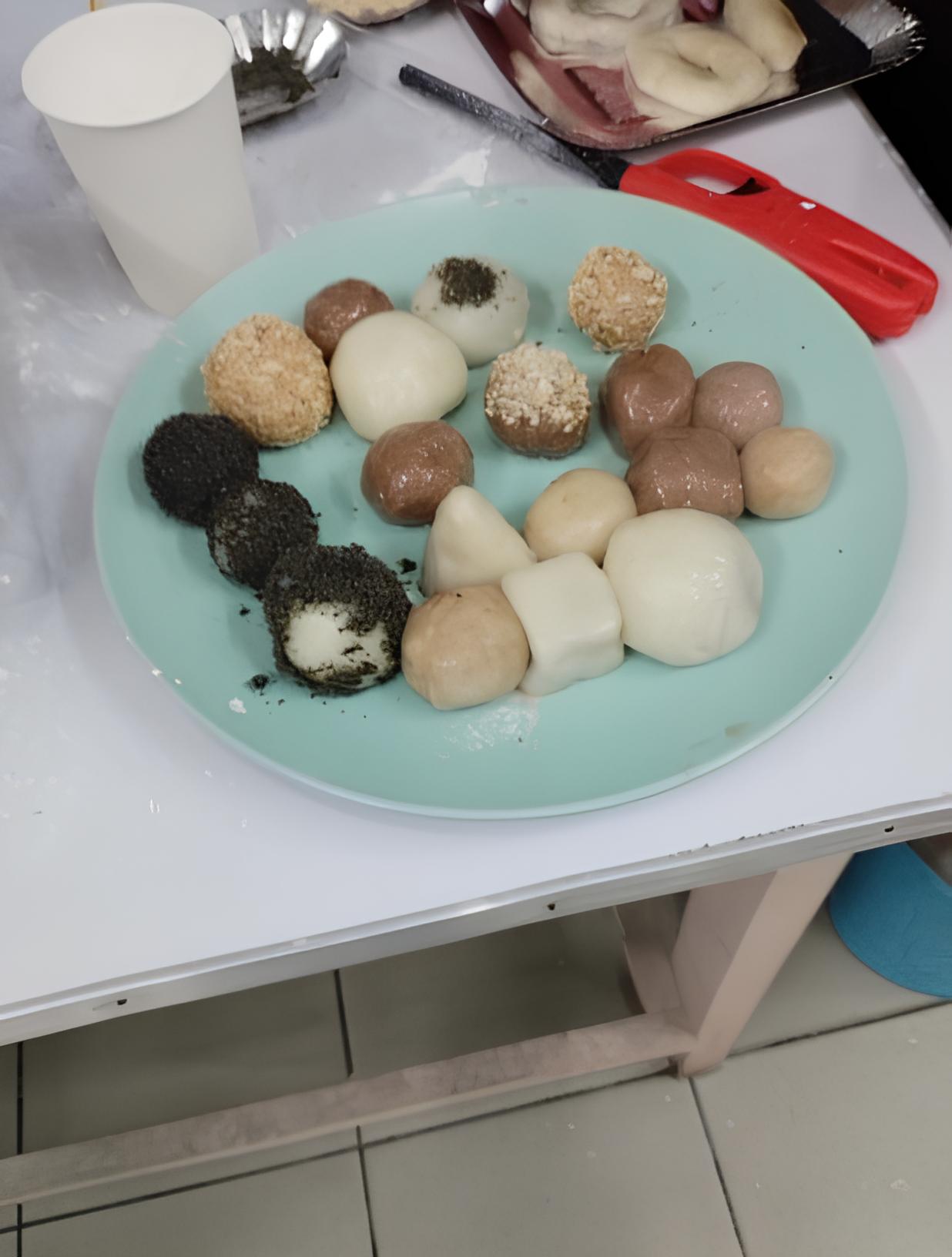 ▲各種形狀樣式與色彩的麻糬令人食指大動