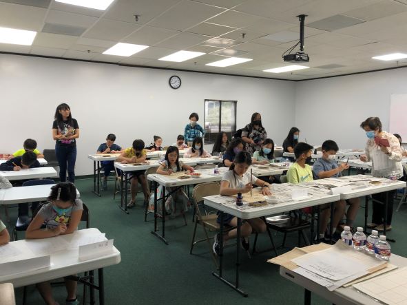 三四年級書法比賽現場