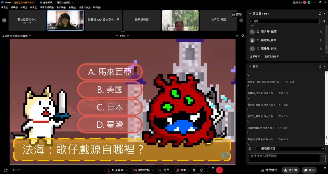 許逸如老師介紹文化融入華語教學的趣味性數位教學設計