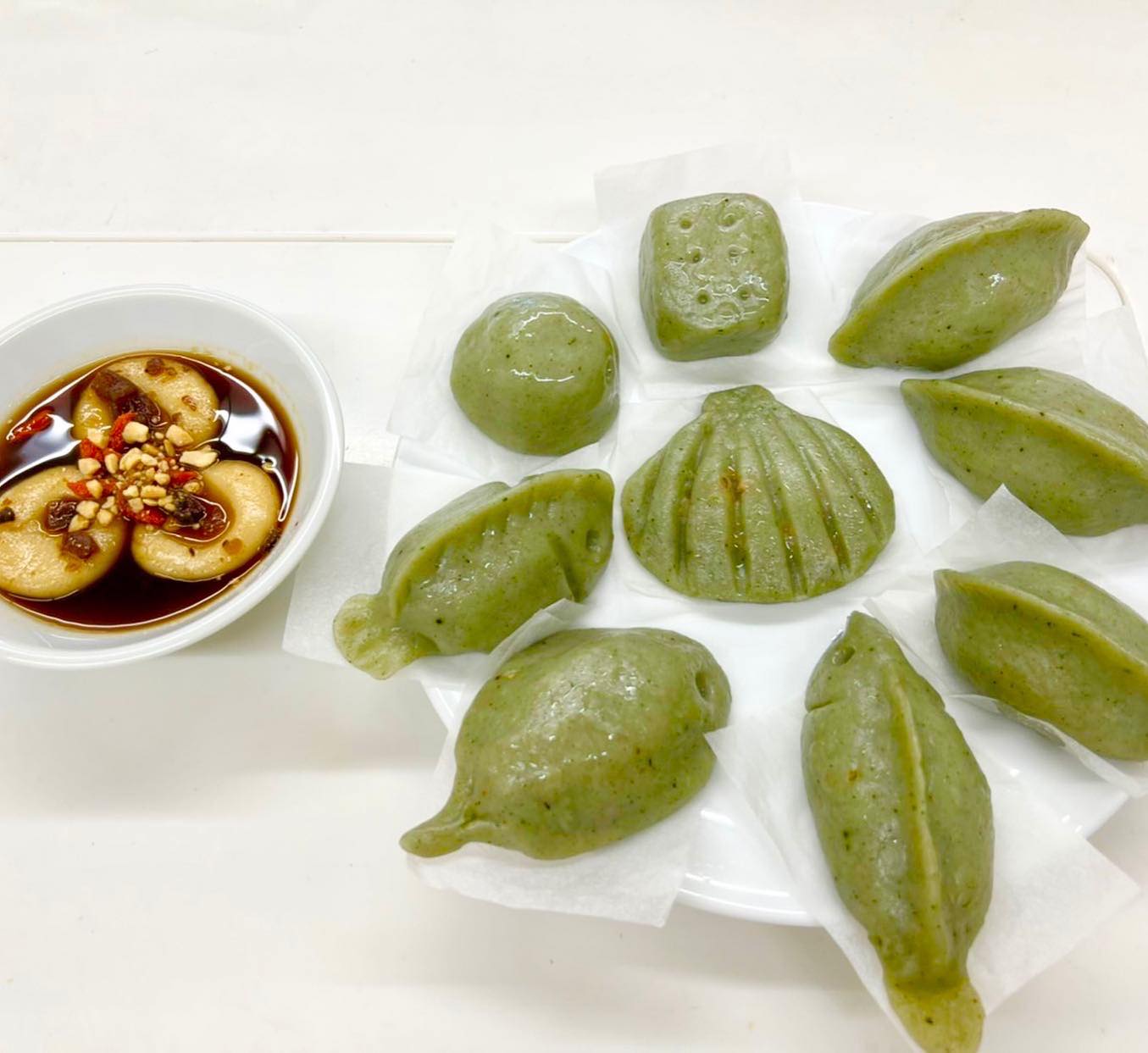客家美食牛汶水及可愛造型的豬籠粄